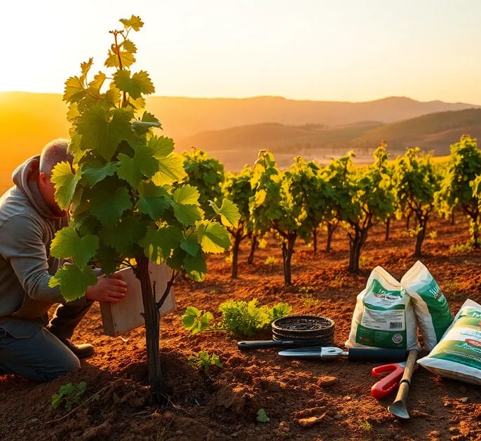 بهترین زمان و روش‌های کود دهی پس از کاشت نهال انگور