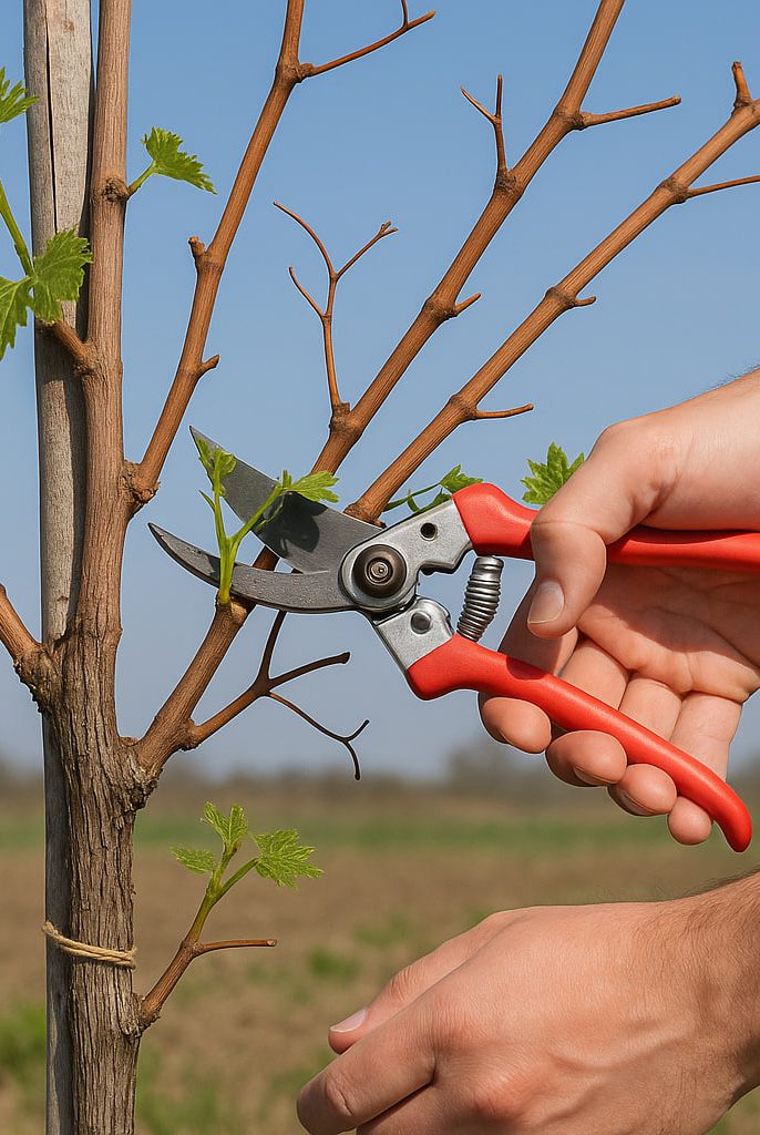 هرس فرم‌دهی نهال انگور چگونه انجام می‌شود؟